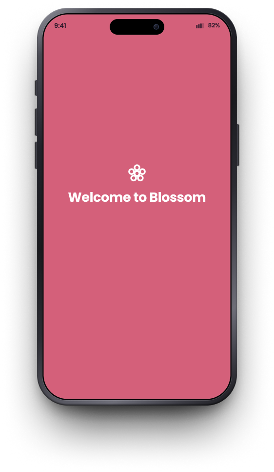 Blossom, welcome screen